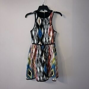 Zebra animal print Colorful dress with pockets fire Los Angeles size small